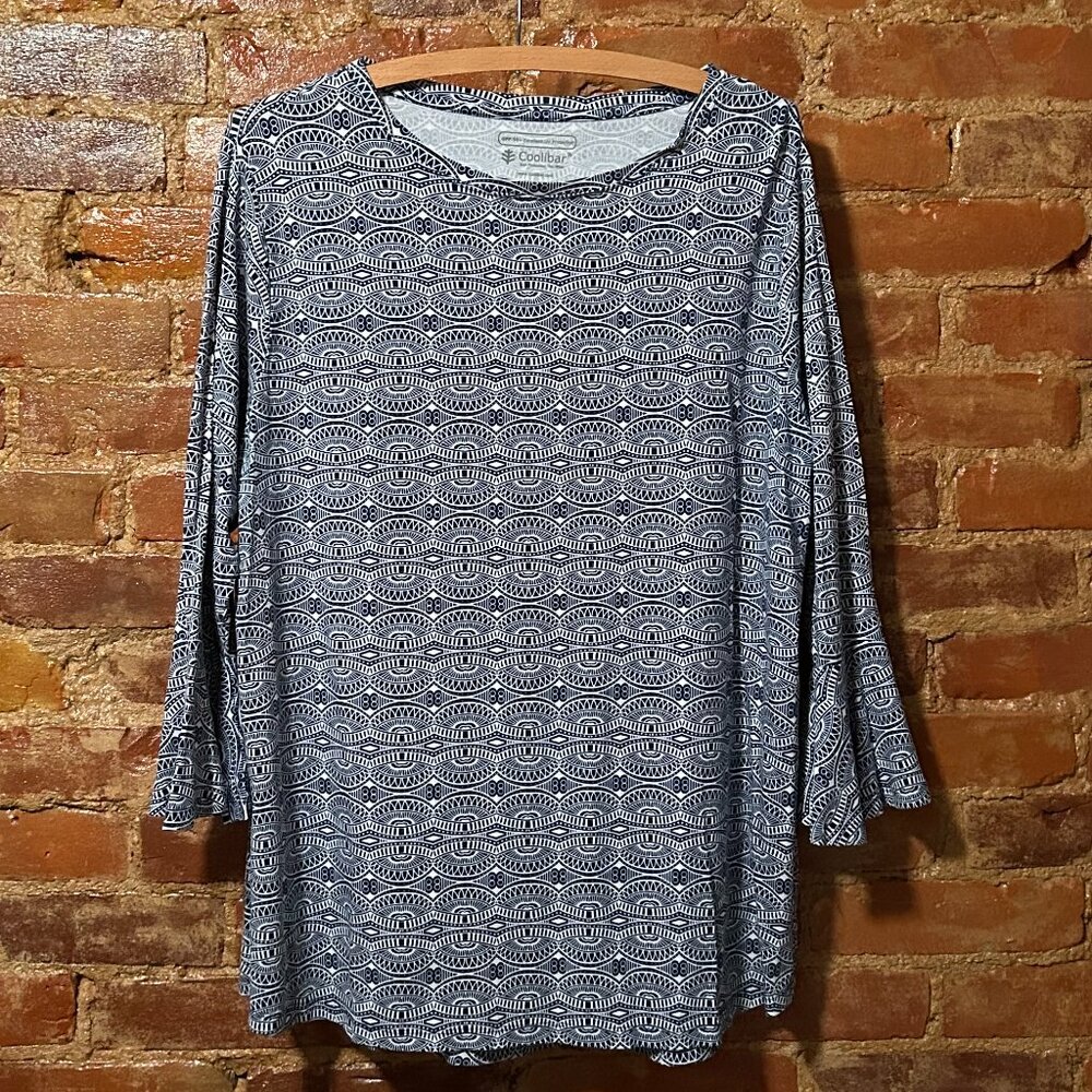 Coolibar 50+ UPF 3/4 Sleeve with Ruffle at the bottom